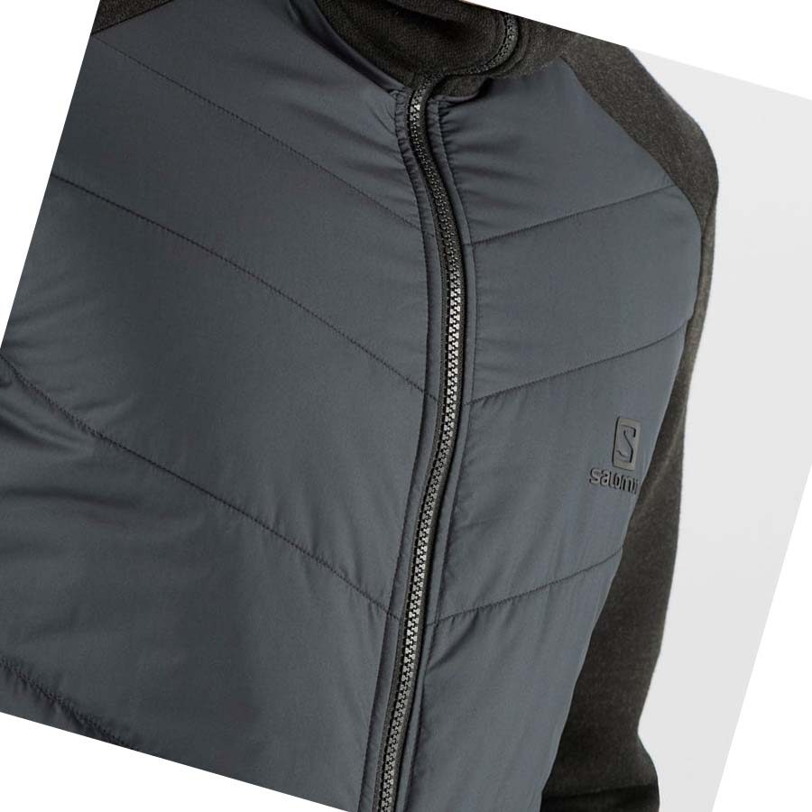 Sudadera Con Capucha Salomon ESSENTIAL XWARM HYBRID Hombre Grises | MX 3216JPQ